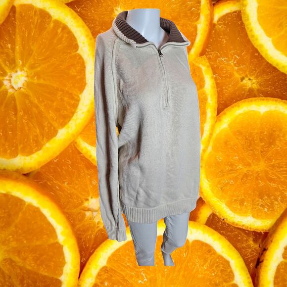 Aeropostale Men's 1/2 Zip Ribbed Mock-Neck Long Sleeve Pullover Sweater Size L - Picture 4 of 6